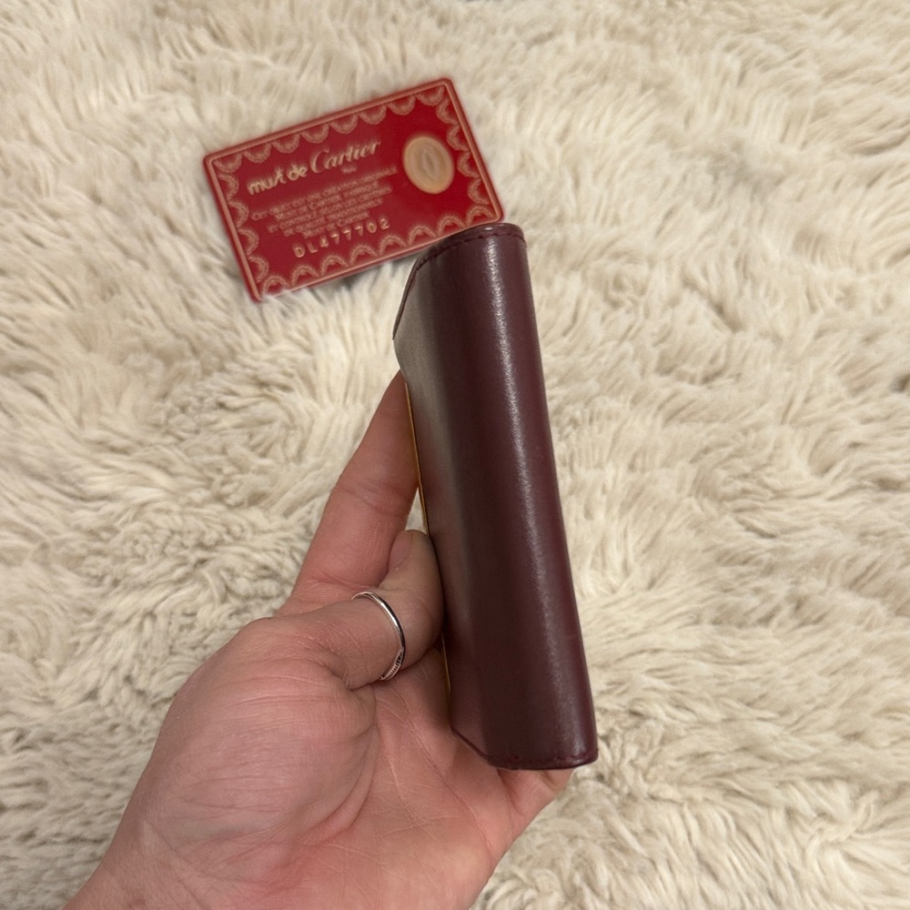 ✨Vintage Must de Cartier Bordeaux Leather Wallet✨ - Picture 11 of 15